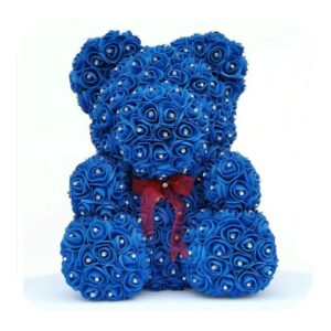 Blue Teddy Bear With Bow and Diamond