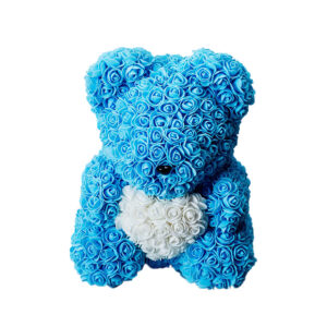 Blue Teddy Bear With Hearts